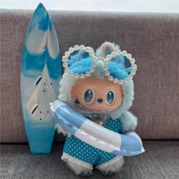For 15/17cm Labubu Doll Summer Bikini Set Sunglasses Fashion swimsuit Swimming Accessories for 3.0 Big Into Energy Ropa Labubu