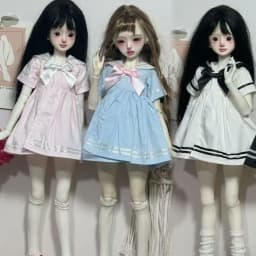 Handmake Doll Sailor Suit Mini Fashion Doll College Dress DIY Accessories Princess Long Skirt for 1/4 1/6 BJD 30/45cm Dolls