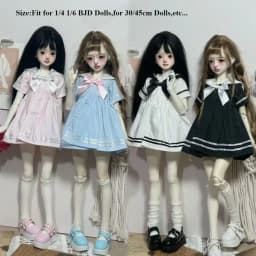 Handmake Doll Sailor Suit Mini Fashion Doll College Dress DIY Accessories Princess Long Skirt for 1/4 1/6 BJD 30/45cm Dolls
