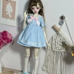 Handmake Doll Sailor Suit Mini Fashion Doll College Dress DIY Accessories Princess Long Skirt for 1/4 1/6 BJD 30/45cm Dolls