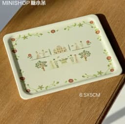 Miniature Retro Furniture Ornaments Mini Speaker Mug Hand-painted Flower Plate Mirror Blythe Doll Afternoon Tea Shooting Props
