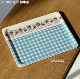 Miniature Retro Furniture Ornaments Mini Speaker Mug Hand-painted Flower Plate Mirror Blythe Doll Afternoon Tea Shooting Props