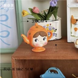 Miniature Retro Furniture Ornaments Mini Speaker Mug Hand-painted Flower Plate Mirror Blythe Doll Afternoon Tea Shooting Props