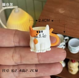 Miniature Retro Furniture Ornaments Mini Speaker Mug Hand-painted Flower Plate Mirror Blythe Doll Afternoon Tea Shooting Props