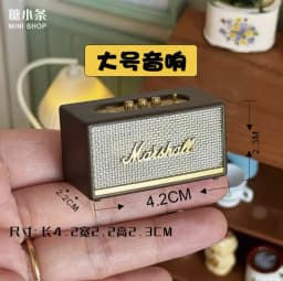 Miniature Retro Furniture Ornaments Mini Speaker Mug Hand-painted Flower Plate Mirror Blythe Doll Afternoon Tea Shooting Props