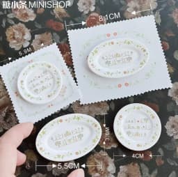 Miniature Retro Furniture Ornaments Mini Speaker Mug Hand-painted Flower Plate Mirror Blythe Doll Afternoon Tea Shooting Props