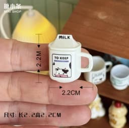 Miniature Retro Furniture Ornaments Mini Speaker Mug Hand-painted Flower Plate Mirror Blythe Doll Afternoon Tea Shooting Props