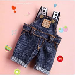 Jeans Doll Skirt Overalls Handmade DIY Bear Doll Overalls Multi-color Clothing Plush Toys For 15cm Cotton Doll Accessories