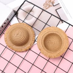 5 Sizes Tassel Hat for 1/81/61/41/3 Doll Doll House Ornament Straw Hat Doll Hat Accessories Hand Weaved Hats