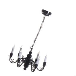 Y4QA Dollhouses Ceiling Light 6 Head Lamp Chandelier Lamp 1/12 Home Accessory
