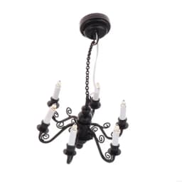 Y4QA Dollhouses Ceiling Light 6 Head Lamp Chandelier Lamp 1/12 Home Accessory