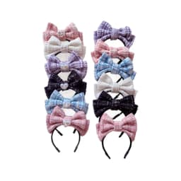 15/17cm LABUBU Doll Tweed Outfit With Headband Set For Gen1 2 3 Labubu Clothing Accessories Sitting Party