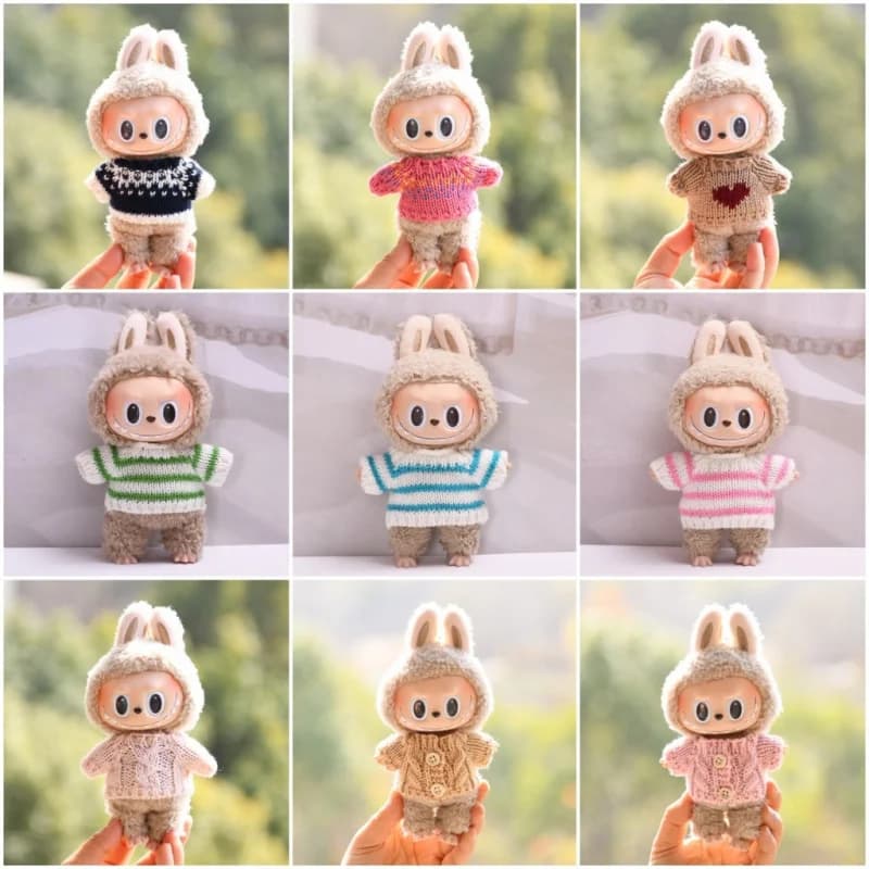 17cm Mini Plush Doll'S Clothes Outfit Accessories For Korea Kpop Exo Labubu Idol V1 V2 sweater winter change Clothing Gift