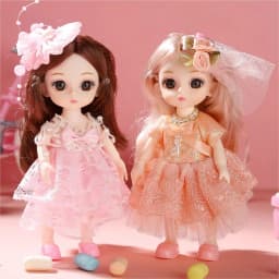 16cm DIY Dress Up Doll BJD Doll 1/12 with Clothes and Shoes Movable 13 Joints Cute Sweet Face Girl Gift Child Toys Princess Doll