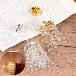 1/12 Scale Miniature Crystal Chandelier For Doll House With LED Lighting Easy Installation Metal Craft Accessory A2UB