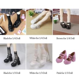 Fashion Doll Shoes Sexy Cute Princess High Heels DIY Accessories PU Leather Play House Shoes for 1/3 1/4 BJD 45/60cm Dolls