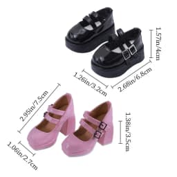 Fashion Doll Shoes Sexy Cute Princess High Heels DIY Accessories PU Leather Play House Shoes for 1/3 1/4 BJD 45/60cm Dolls