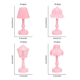 1:12 Dollhouse Miniature Flower Bud Table Lamp Night Light Furniture Home Model Decor Toy Doll House Accessories