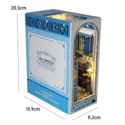Book Nook Kit DIY Miniature House Wooden Book Shelf Insert Model Dollhouses With Light 3D Puzzle Building Toys Xmas Gifts