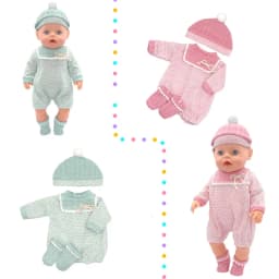 2025 New love Dolls Outfit Suits For 17 inch 43cm Baby Reborn Doll Cute Jmpers Rompers New Born Doll Clothes