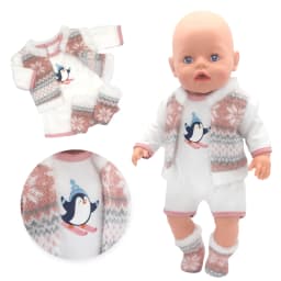 2025 New love Dolls Outfit Suits For 17 inch 43cm Baby Reborn Doll Cute Jmpers Rompers New Born Doll Clothes