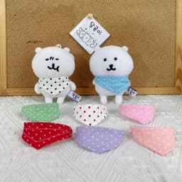 1Pc 22 Kinds Cute Mini Saliva Towel Doll Clothes Suitable For 10cm Cotton Doll Triangle Scarf Decoration