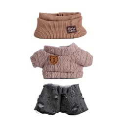 For Labubu Accessories Sitting Party Series Classic Dress Grid For Labubu Outfit Kid Gift Labubu Clothing Labubu Clothes