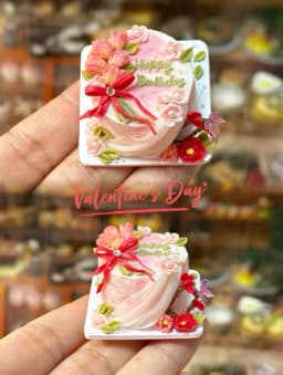 Dollhouse Decoration Miniature Clay Birthday Cake Bjd Doll Diy Custom Birthday Party Decoration Mini Sweets for Dolls Blythe Toy