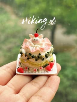 Dollhouse Decoration Miniature Clay Birthday Cake Bjd Doll Diy Custom Birthday Party Decoration Mini Sweets for Dolls Blythe Toy