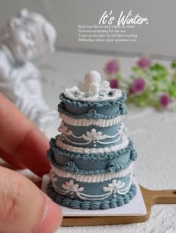 Dollhouse Decoration Miniature Clay Birthday Cake Bjd Doll Diy Custom Birthday Party Decoration Mini Sweets for Dolls Blythe Toy