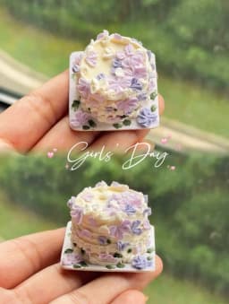 Dollhouse Decoration Miniature Clay Birthday Cake Bjd Doll Diy Custom Birthday Party Decoration Mini Sweets for Dolls Blythe Toy