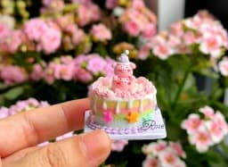 Dollhouse Decoration Miniature Clay Birthday Cake Bjd Doll Diy Custom Birthday Party Decoration Mini Sweets for Dolls Blythe Toy