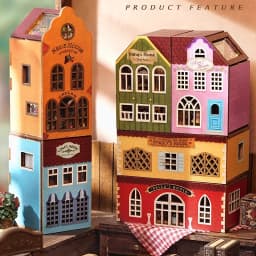 MINI DIY Doll House Miniature 3D Puzzle Wooden DollHouses Handmade Assembly Models Toys For Xmas Birthday Gifts