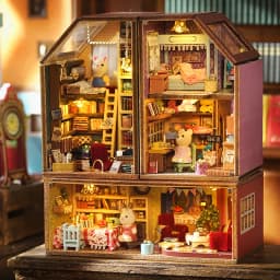 MINI DIY Doll House Miniature 3D Puzzle Wooden DollHouses Handmade Assembly Models Toys For Xmas Birthday Gifts