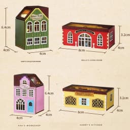 MINI DIY Doll House Miniature 3D Puzzle Wooden DollHouses Handmade Assembly Models Toys For Xmas Birthday Gifts