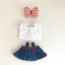 cothes 17cm Mini Plush Doll'S Clothes Outfit Accessories For Korea Kpop Exo Labubu Idol V1 V2 Strap skirt set Clothing Gift