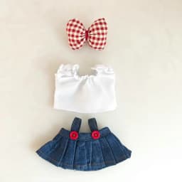 cothes 17cm Mini Plush Doll'S Clothes Outfit Accessories For Korea Kpop Exo Labubu Idol V1 V2 Strap skirt set Clothing Gift