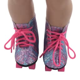 8CM Doll Roller Skates For 18-inch American Dolls Lace-up Cute Roller Skates Boots Shoes For 43cm Baby Newborn&OG,DIY Girl Dolls