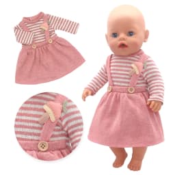 2025 New green clothes Dolls Outfit Suits For 17 inch 43cm Baby Reborn Doll Cute Jumpers Rompers New Born Doll Clothes