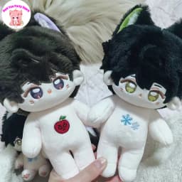 20cm Original Love and Deepspace Caleb Sylus Zayne Rafayel Xavier Kawaii Animal Ear Plush Doll Body Dress Up Clothes Plushies