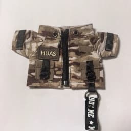 For Labubu Clothes Trendy Cool Camouflage Suit Kawaii Mini 15/17cm V1 V2 V3 Labubu Clothing Plush Doll Accessories Gift