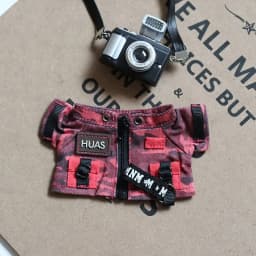 For Labubu Clothes Trendy Cool Camouflage Suit Kawaii Mini 15/17cm V1 V2 V3 Labubu Clothing Plush Doll Accessories Gift