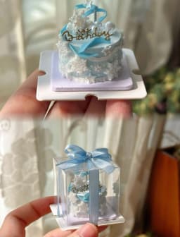 Miniature Birthday Cake Doll House Decoration Diy Cartoon Cake Retro Cake Model Bjd Doll Holiday Gift Mini Sweets for Dolls Ob11