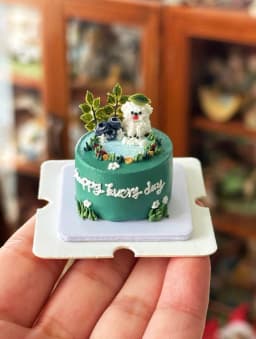Miniature Birthday Cake Doll House Decoration Diy Cartoon Cake Retro Cake Model Bjd Doll Holiday Gift Mini Sweets for Dolls Ob11