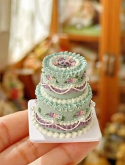 Miniature Birthday Cake Doll House Decoration Diy Cartoon Cake Retro Cake Model Bjd Doll Holiday Gift Mini Sweets for Dolls Ob11