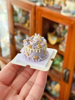 Miniature Birthday Cake Doll House Decoration Diy Cartoon Cake Retro Cake Model Bjd Doll Holiday Gift Mini Sweets for Dolls Ob11