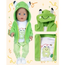36-45 cm Doll Outfits for 17Inch Dolls Baby Born Doll Cute Jumpers Rompers Suit+Shoes Warm Clothes on A Doll Baby Christmas Gift