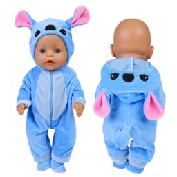 36-45 cm Doll Outfits for 17Inch Dolls Baby Born Doll Cute Jumpers Rompers Suit+Shoes Warm Clothes on A Doll Baby Christmas Gift
