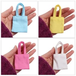 Changing Dressing Doll Canvas Bag Doll Backpacks Decor Toys Doll Handbag Dress Up Multicolor Miniature Doll Bag Photo Props