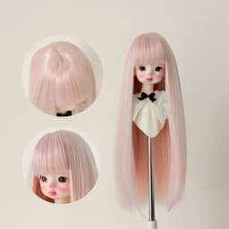 Yutotue Dolls Long Straight Hair with Bangs BJD Dolls Wigs for 1/3 1/4 1/6 BJD Doll Fashion Doll Toy DIY Wigs